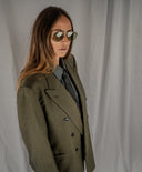 Yves Saint Laurent Dark Green Double-Breasted Suit