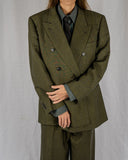 Yves Saint Laurent Dark Green Double-Breasted Suit