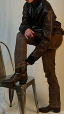 Vintage Santiag Brown Cowboy Boots