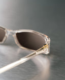 Gucci Silver Aviator Sunglasses with Brown Lenses