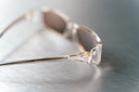 Gucci Silver Aviator Sunglasses with Brown Lenses