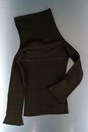 Margiela Dark Brown Knitted Turtleneck Sweater