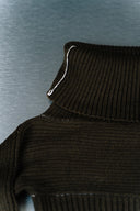 Margiela Dark Brown Knitted Turtleneck Sweater