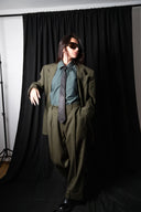 Yves Saint Laurent Dark Green Double-Breasted Suit