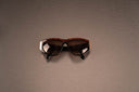 Courreges Black/Wood Detail Sunglasses