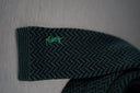Yves Saint Laurent Dark Green Herringbone Necktie