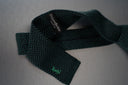 Yves Saint Laurent Dark Green Herringbone Necktie