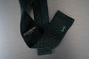 Yves Saint Laurent Dark Green Herringbone Necktie