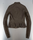 Rick Owens Taupe Leather Jacket