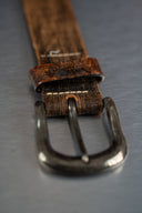 Vintage Levi's Brown Leather Belt with Distressed Finish