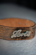 Vintage Levi's Brown Leather Belt with Distressed Finish