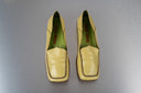 Miu Miu Pale Yellow Leather Slip-On Shoes