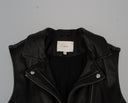 IRO Black Biker Leather Vest
