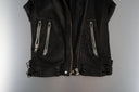 IRO Black Biker Leather Vest