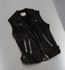 IRO Black Biker Leather Vest