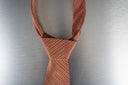 Reddish-Brown Dotted Silk Necktie