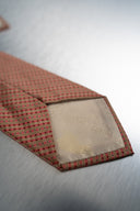 Reddish-Brown Dotted Silk Necktie