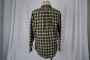 Yves Saint Laurent Green and White Checked Long Sleeve Shirt
