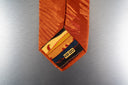 Orange-Red Patterned Silk Necktie