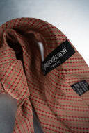 Reddish-Brown Dotted Silk Necktie