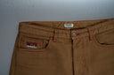 Kenzo Camel Brown Canvas Jeans with Red Stitching