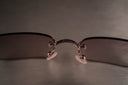 Chanel Light Mauve Metallic Rimless Sunglasses