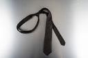 Black Slim-Cut Silk Necktie
