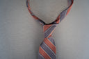 Reddish-Brown and Dark Gray Striped Necktie