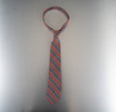 Reddish-Brown and Dark Gray Striped Necktie
