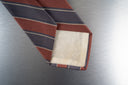 Reddish-Brown and Dark Gray Striped Necktie