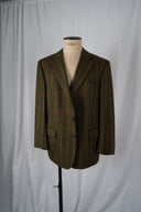 Burberry Checked Khaki Blazer Jacket