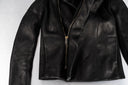 Rick Owens Hooded Black Leather Jacket
