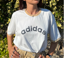 Adidas White Short-Sleeved T-Shirt